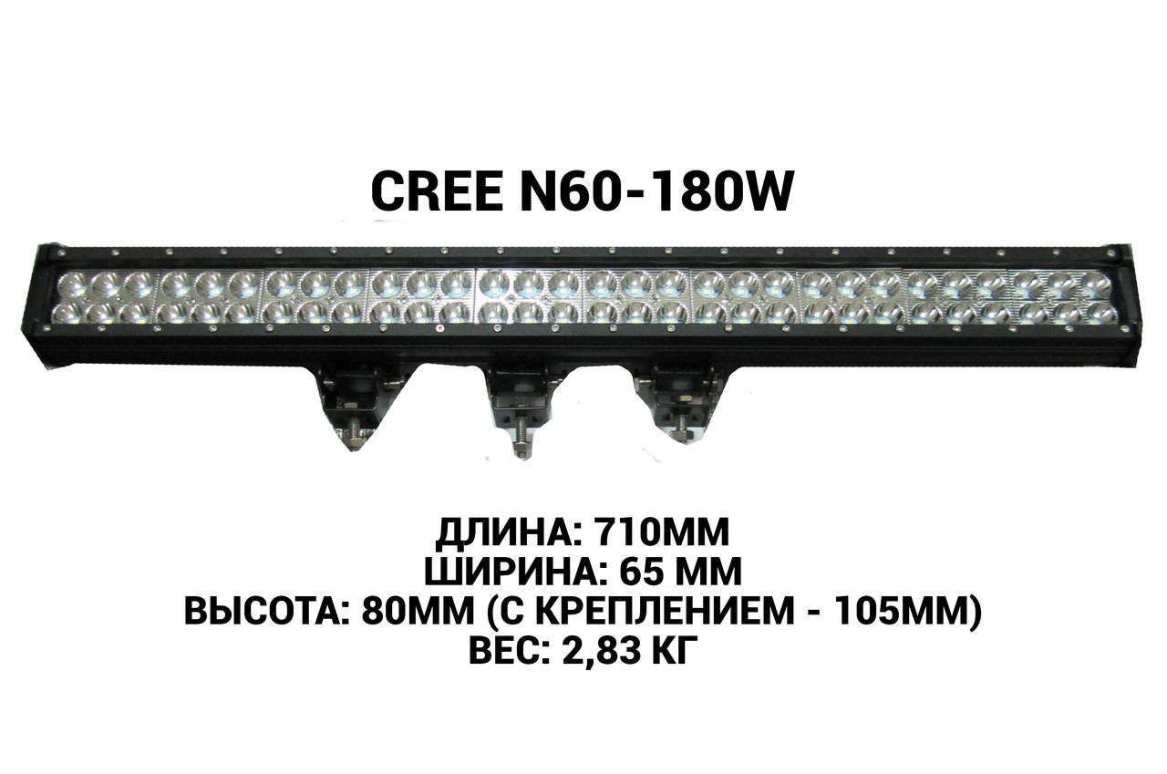 Світлодіодна балка (фара) CREE N60-180W