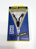 Навушники з мікрофоном і блискавкою Zipper earphones