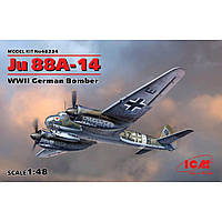 JU-88A-14, WWII GERMAN BOMBER. 1/48 ICM 48234