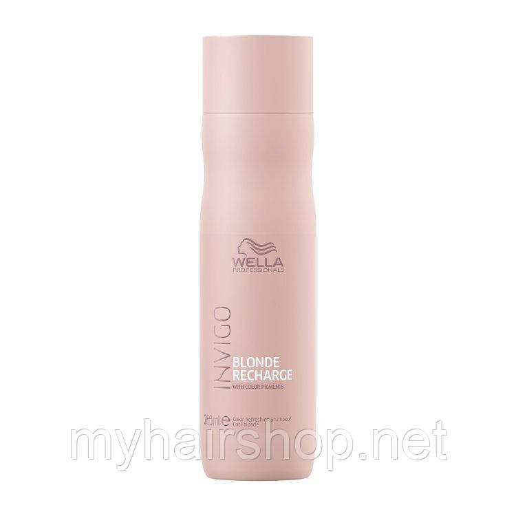 Шампунь для холодных оттенков блонд Wella Invigo Blonde Recharge Color Refreshing Shampoo For Cool Blonde 250 - фото 1 - id-p297033079