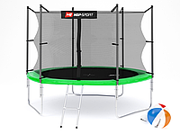 Батут Hop-Sport 10ft (305cm) green с внутренней сеткой