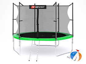 Батут Hop-Sport 10ft (305cm) green з внутрішньою сіткою