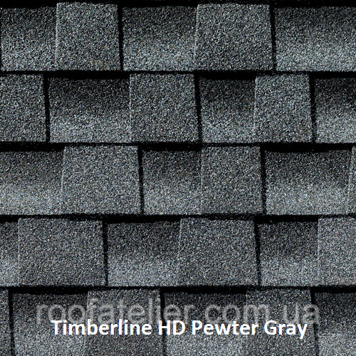 Бітумна черепиця GAF (ГАФ) Timberline HD Pewter Gray