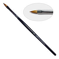 Пензель для гелю пелюстка 4-до PNB, колонок/ Gel Brush Oval sharp 4-к, kolinsky 4G