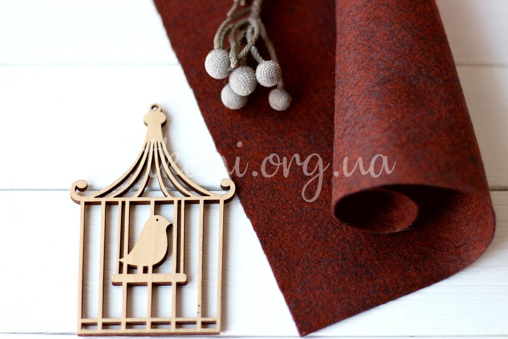 Фетр американський м'який 1,5 мм для рукоділля і творчості 92*91см 2614 Bewitching Brown (Чарівний коричневий), фото 1