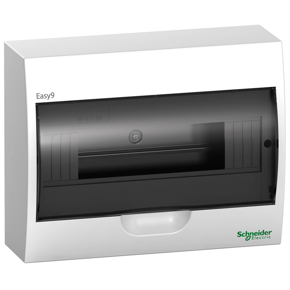 Щит зов 12 модулів 1 ряд димчасті двері Easy9 Box Schneider Electric EZ9E112S2S