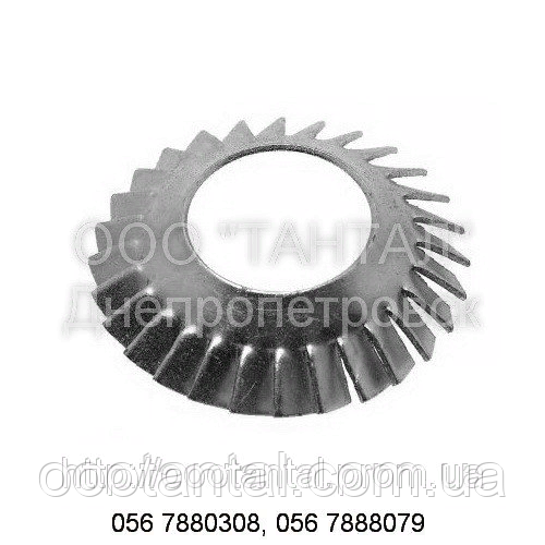 Шайба пружинная зубчатая с наружными зубьями коническая нержавеющая от ...