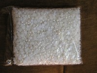 Половинки намистин 3-4 мм, колір перли, фото 1