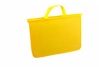 Портфель пластиковый А4 на молнии, 2 отделения, желтый, E31630-05