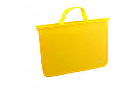 Портфель пластиковий А4 на блискавці, 2 відділення, жовтий, E31630-05