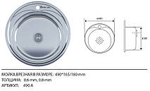 Кухонные мойки Imperial (Империал) из нержавеющей стали - врезные 10