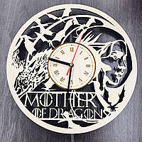 Дерев'яний настінний годинник "Mother of Dragons"
