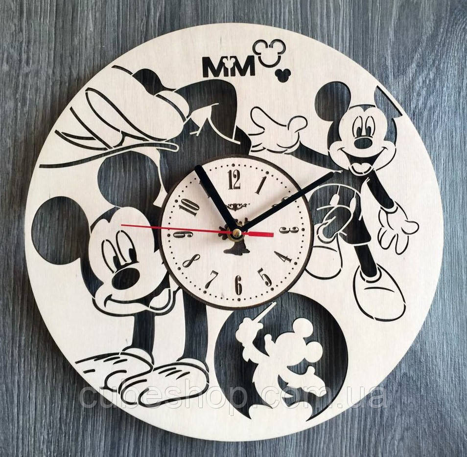 Дитячий настінний годинник "Веселий Мікі Маус"