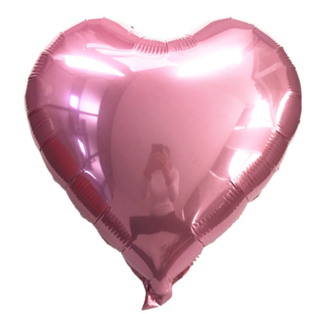 Куля серце фольгована Рожеве 25 см (10 дюймів)