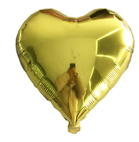 Куля серце фольгована, ЗОЛОТО — 45 см (18 дюймів)