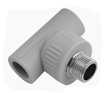 Трійник 25х3/4"х25 РН поліпропіленовий (Україна) сталь, фото 1