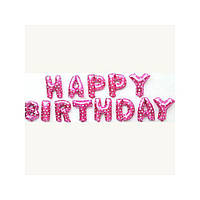 Набір фольгованих кульок "HAPPY BIRTHDAY", колір Рожевий  40 см (16 дюймів)