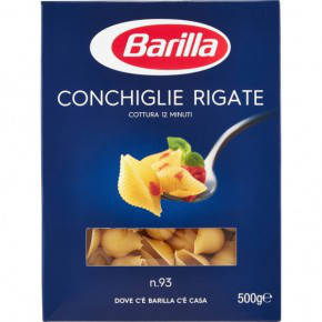 Макароні BARILLA 93 CONCHIGLIE RIGATE 500 г, 12 шт./яск