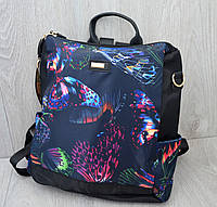 Шкільна сумка-рюкзак із накаткою метелик, асортимент квітів