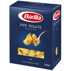 Макарони BARILLA 91 PIPE RIGATE, 500г, 12шт/ящ