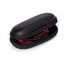 Жорсткий овальний футляр для навушників гарнітури шнура органайзер сумочка сумка-бокс кофр пенал organizer box