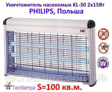 Знищувач комах KL-30 2х15 Вт Philips, Польща