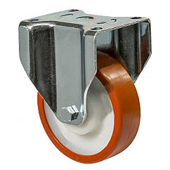 Колесо 6307-M-081-P, Ø 80 мм, 63 Medium, неповоротне колесо посилене з кронштейном, колесо для складського обладнання