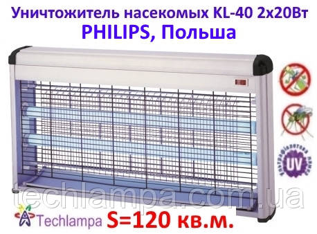Знищувач комах KL-40 2х20 Вт Philips, Польща