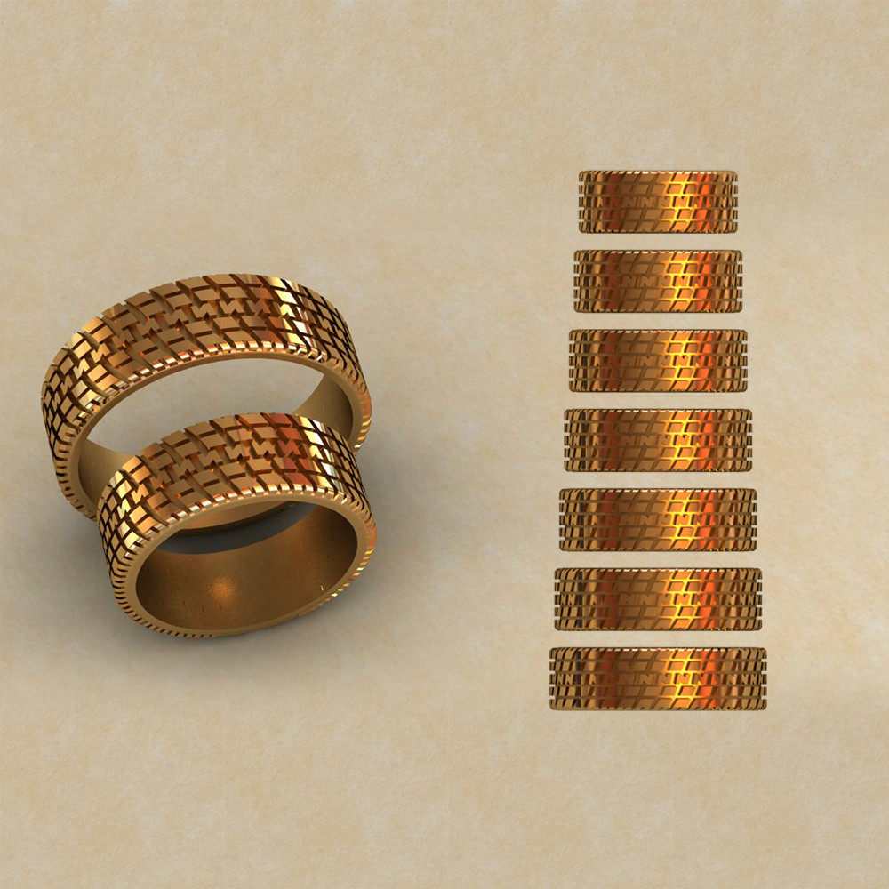 Кільця парні для двох обручні