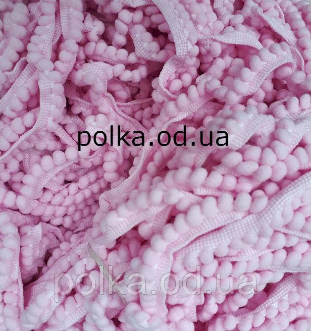 Рожева бахрома з маленькими помпонами (1уп-90метрів)