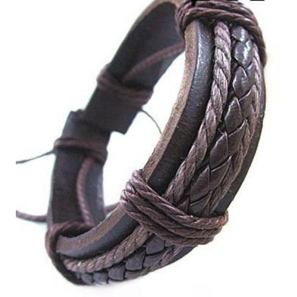 Чоловічий шкіряний браслет, фото 1