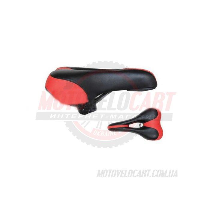 Сідло спортивне з діркою "HZR", колір: чорно-червоний (mod:SD-7100)