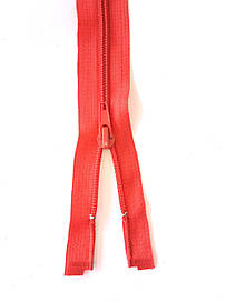 Спіральна блискавка Світло червона 80см Тип 5 роз'ємна з одним бігунком пластикова