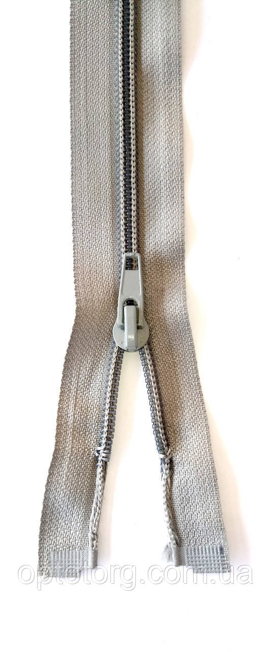 Спіральна блискавка Світло сіра 85см спіраль Тип 5