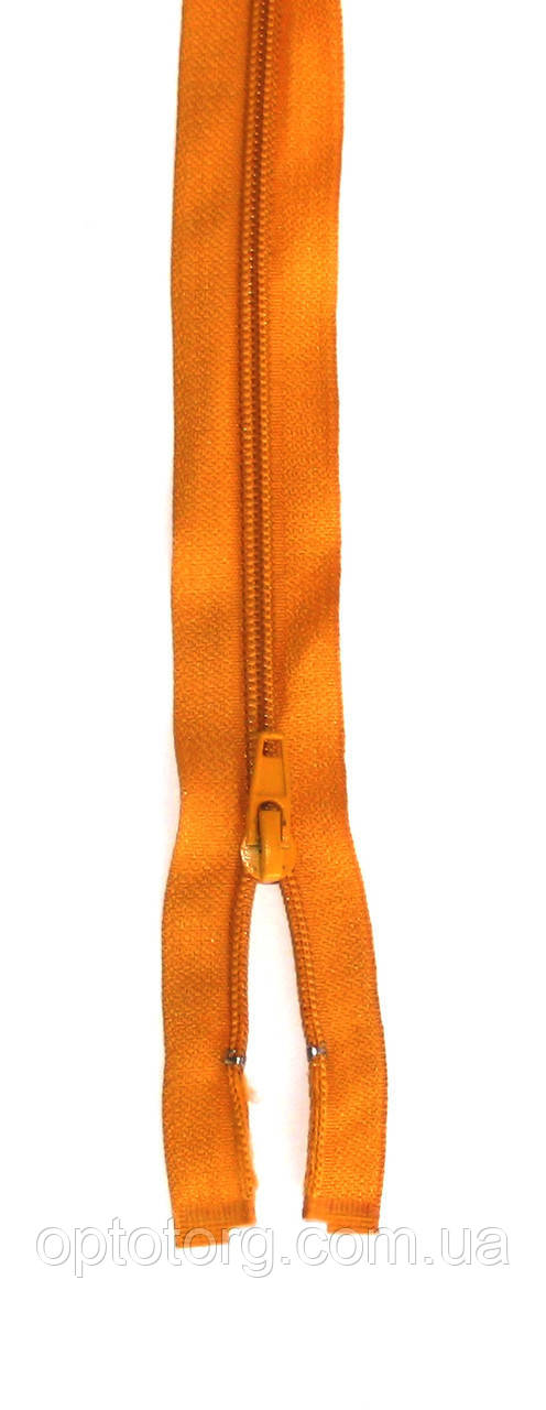 Спіральна блискавка Гірчичний 80см Тип 5 роз'ємна з одним бігунком пластикова