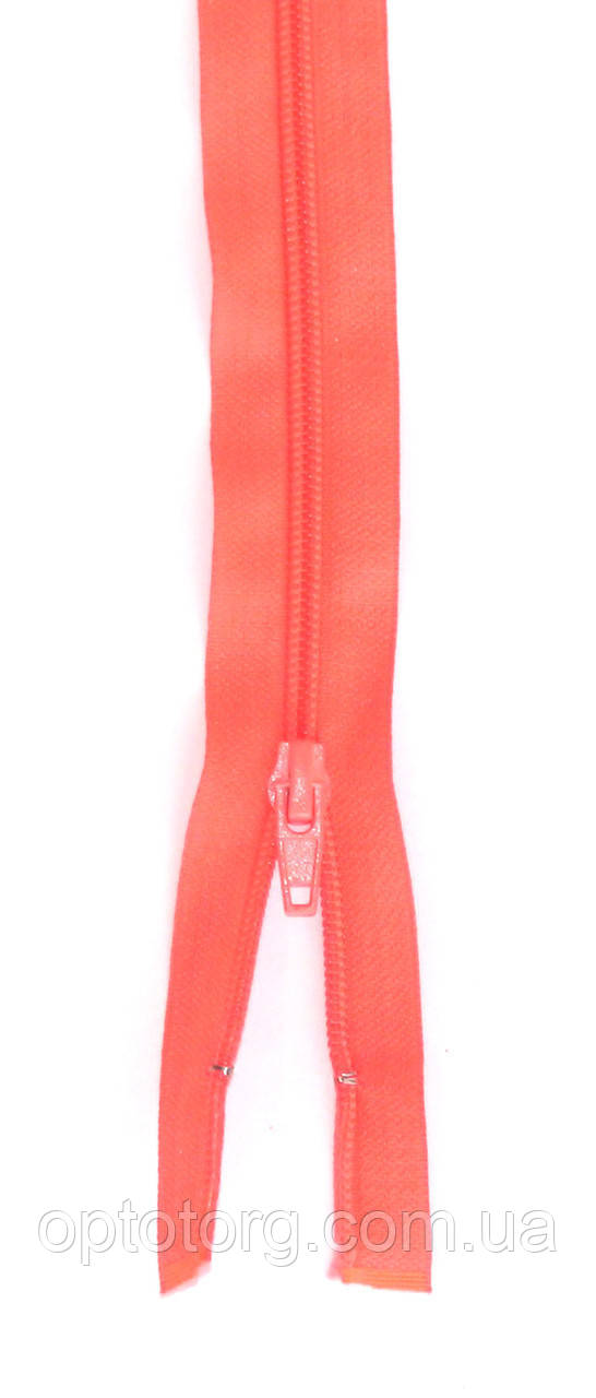 Спіральна блискавка Ультра рожева 80см Тип 5 роз'ємна з одним бігунком пластикова