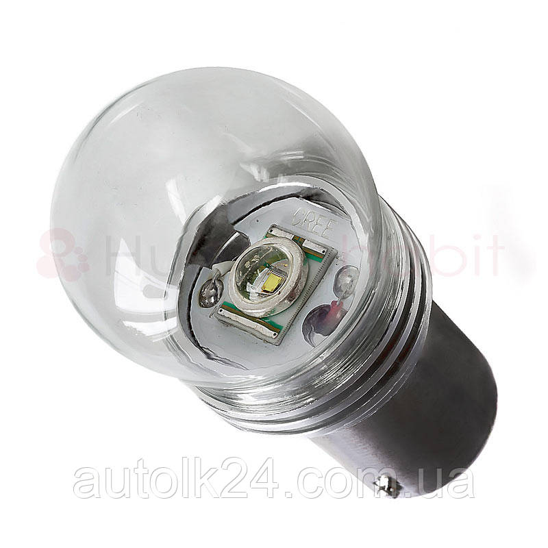 Led автолампа 1156(P21W)-S25-BA15s, 9W WHITE (360Lm) (CREE LED), фото 1