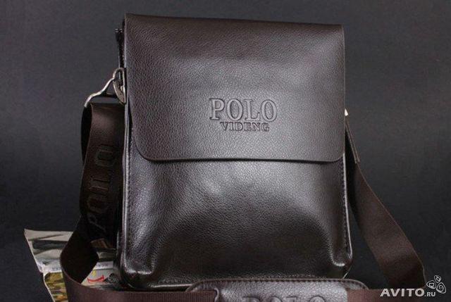 АКЦІЯ!!! Чоловіча сумка Polo Videng+ Подарунок. Оригінал! Чорний