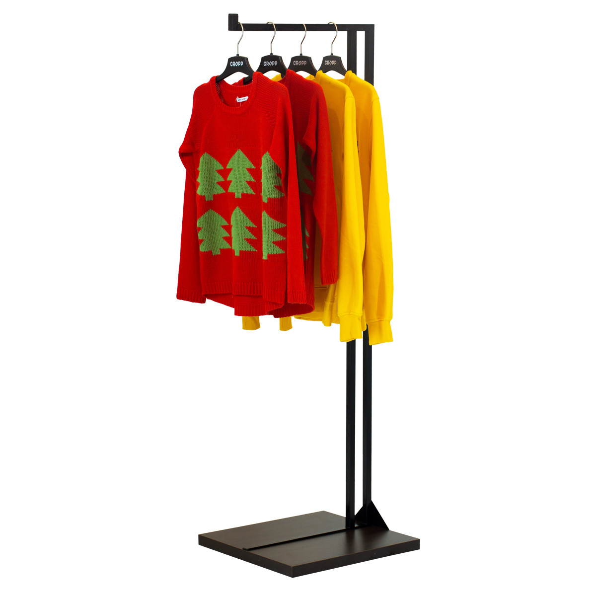 Напольная металлическая стойка для одежды "Квадро 9" - фото 1 - id-p598802740