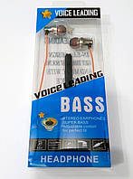 Навушники металеві з мікрофоном Voice Leading Bass Metall