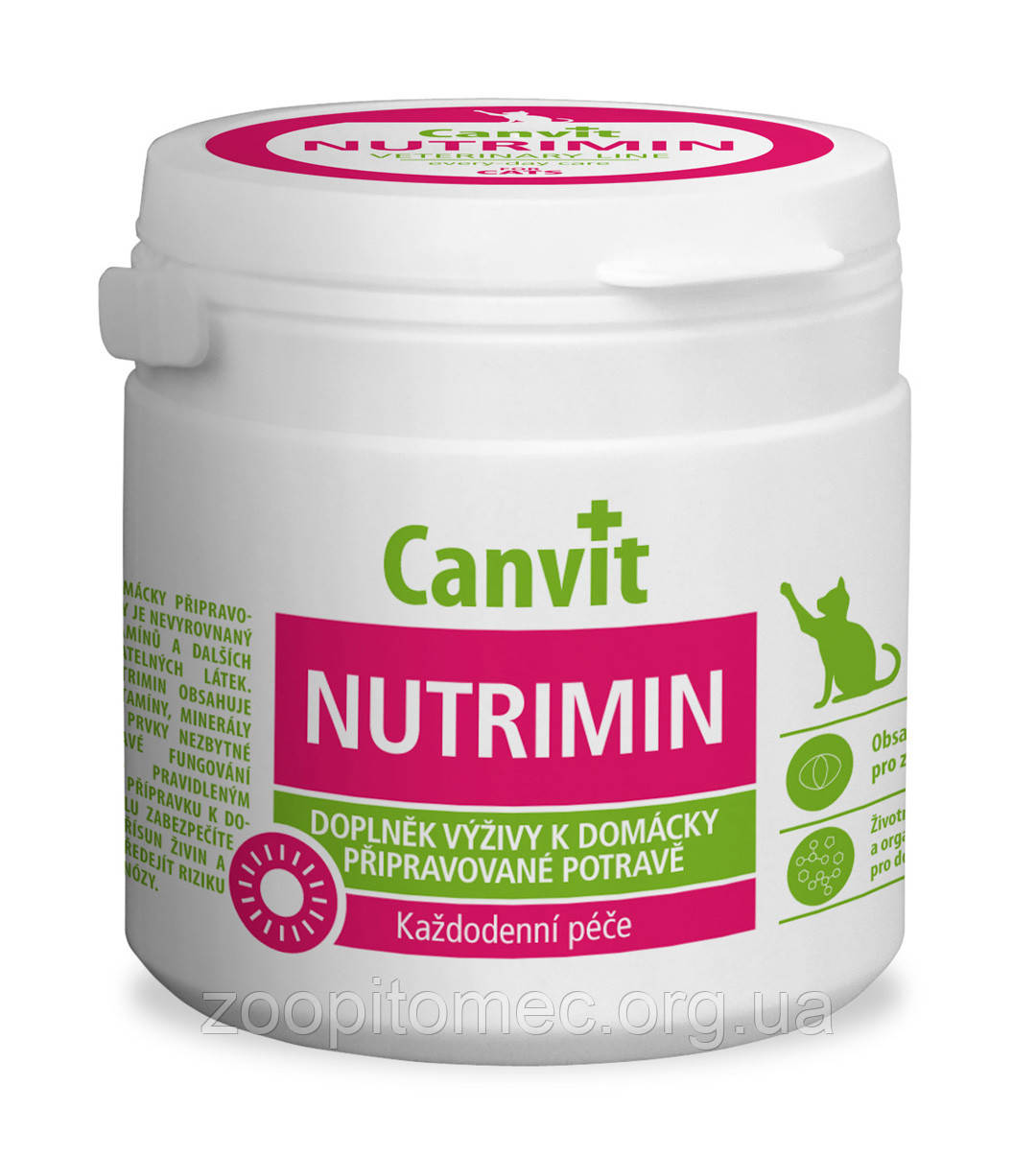 Вітаміни для кішок Canvit (Канвит) Nutrimin for cats загальнозміцнюючий комплекс вітамінів, 150 г