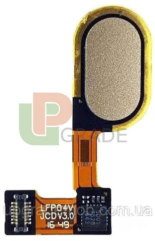 Шлейф Motorola XT1670 Moto G5 /XT1671 /XT1672 /XT1675 /XT1676 /XT1677 з кнопкою меню Home золотистого кольору, фото 1