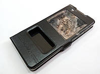 Чохол книжка з віконцями momax для Sony Xperia E5 f3311, f3313 чорний
