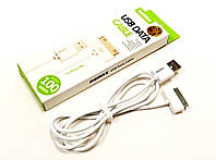 Кабель usb-Apple 30 pin iPhone 4/4s 1 м. Remax USB Data Cable білий