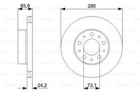 Гальмівний диск передній Citroen Jumper (1994-) Bosch 0986479297