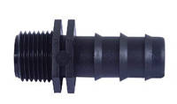 Переходник-соединитель наружная резьба 3/4 для капельной трубки 16 мм