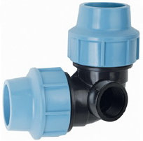 Коліно затискне з бічної різьбленням (32х1/2")