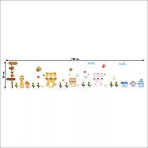 Наклейка на стіну, вінілові наклейки, прикраси стіни наклейки 30*156 см "три котики" (лист 30 * 90 см), фото 3