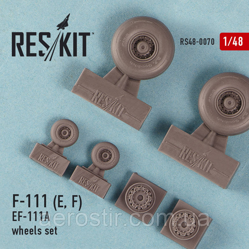 General Dynamics F-111 (E, F) / EF-111A wheels set 1/48 RES/KIT 48-0070