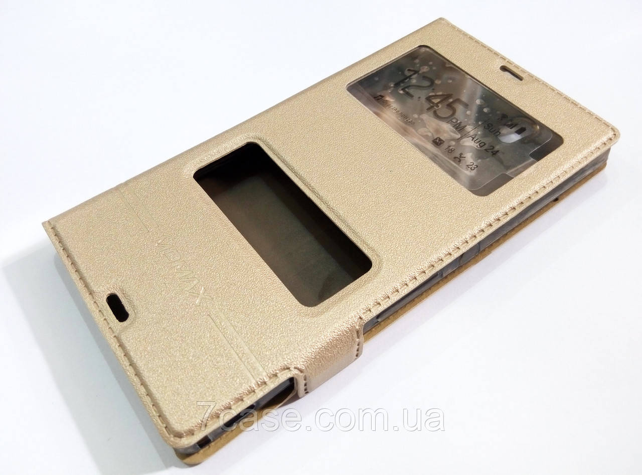 Чохол-книжка з віконцями momax для Sony Xperia Z6602/c6603 l36h золотий